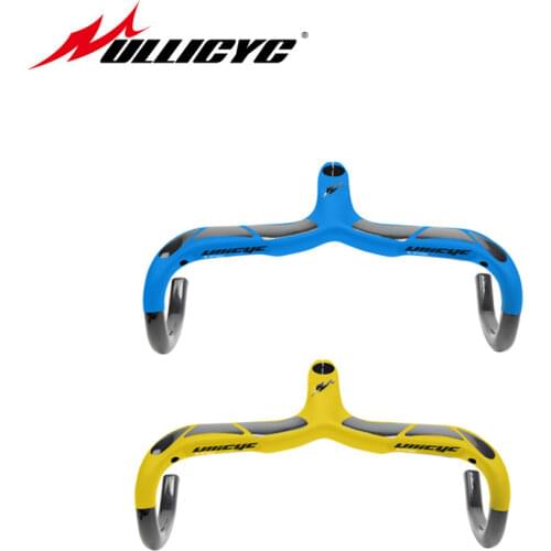 Blue Yellow High Quality Road Carbon Handlebar Cycling Cycle Bent Bar Bicycle Parts Black 28.6mm Stems 3K Matt and Gloss