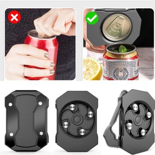 The Easiest Can Opener Portable Smooth Kitchen Bar Drinking Cut Can Opener Beer Drink Top Resection Universal Can Corkscrew