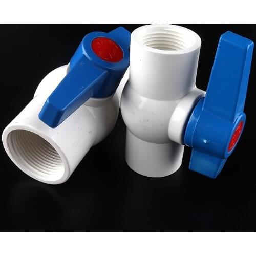 1/2"~2” Female Thread PVC Pipe Ball Valves Socket Water Irrigation System Drain Tube Quick Valve Water Pipe Connector Fittings