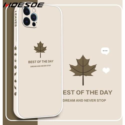 Maple leaf Pattern Silicone Case For iPhone 12 Pro Max 11 XR XS 6 6s 7 8 Plus SE 2020 11 Pro 12 Mini Camera Protect Cover