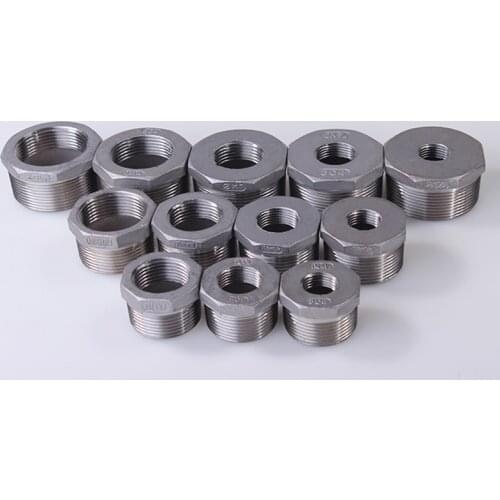 Tonifying Heart Reducer Bushing Male x Female 1/8" 1/4" 1/2" BSPT Thread Stainless Steel SS304 Pipe Fittings For Water Gas Oil