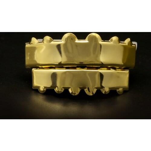Hip Hop Teeth Grillz Gold color top bottom Irregularity Dental Grills Mouth Punk Teeth Cap Cosplay Party Rapper Jewelry trendy