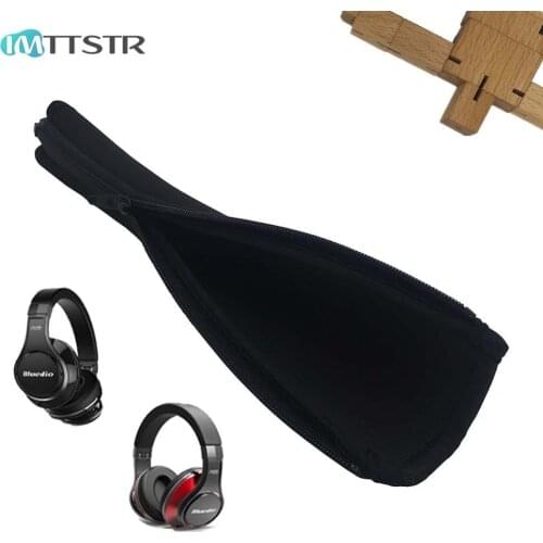IMTTSTR Earphone Protector Zipper Headband Fabric Cover for Bluedio U (UFO) PPS Bluetooth Headphones