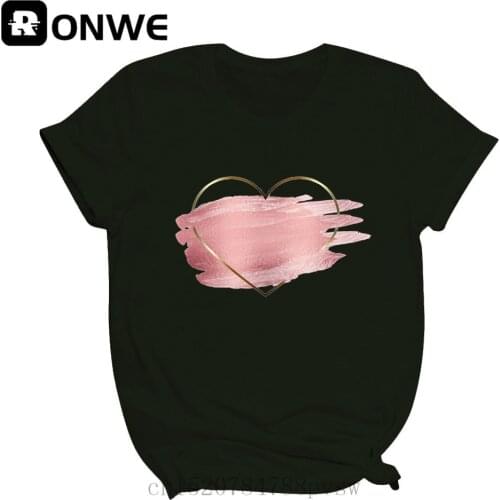 Women Lady Printing Heart Fashion 90s Black T-shirt Girl Harajuku 90S White Clothes Female Graphic Top Tee,Drop Ship