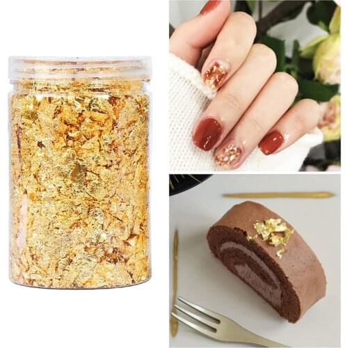 Gold Leaf Flake Huge Beautiful Flakes for Crafts Nail Art 10g Gold