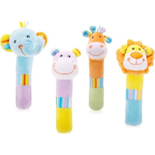 1pc Baby Plush Stroller Toys Baby Rattles Mobiles For Crib Musical Stroller Doll Stuffed Animal Plush Popular Soft Elephant