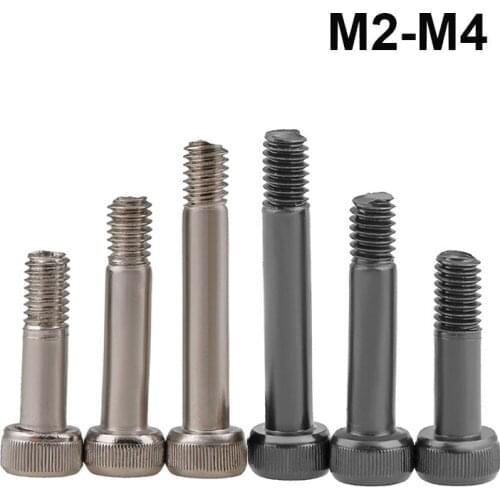 10Pcs Grade 12.9 Partially Threaded Cup Head Socket Screws Half Tooth Inner Hexagon Bolts Nickel Plating/Black M2-M4