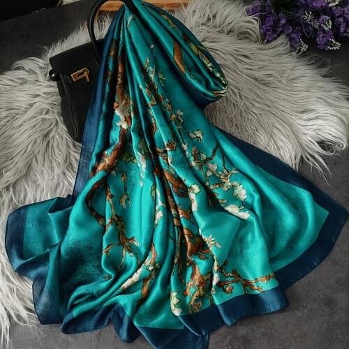 2021 Scarf Hair Neck Square Scarves Office Ladies Shawl Bandanna 90*180cm Muslim Hijab Handkerchief Muffler Foulard Print Women