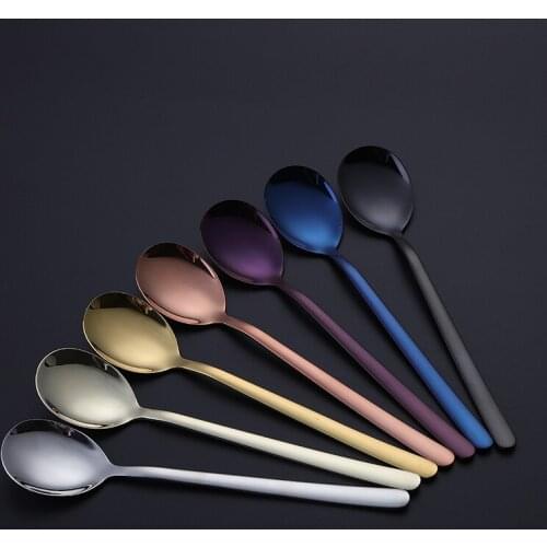 304 Stainless Steel Ice Cream Spoons Coffee Mixing Scoops Christmas Decos Cutlery Fruit Pastry Snack Cake Small Spoons 10pcs/set