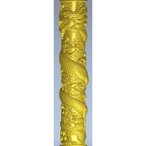 Dragon column 3D model in STL file for CNC router carving relief 34.9MB