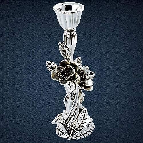 925 Sterling Silver Plated MANOLYA Candlestick