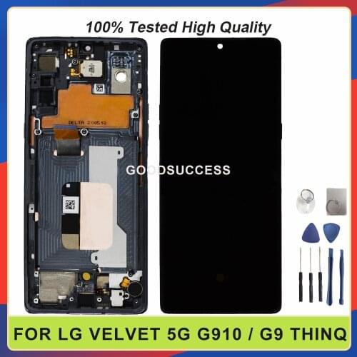 AMOLED 6.8“ For LG Velvet 5G G910 G900 G900N LM-G900 / LG G9 ThinQ LCD Display Touch Screen Digitizer Assembly Replacement