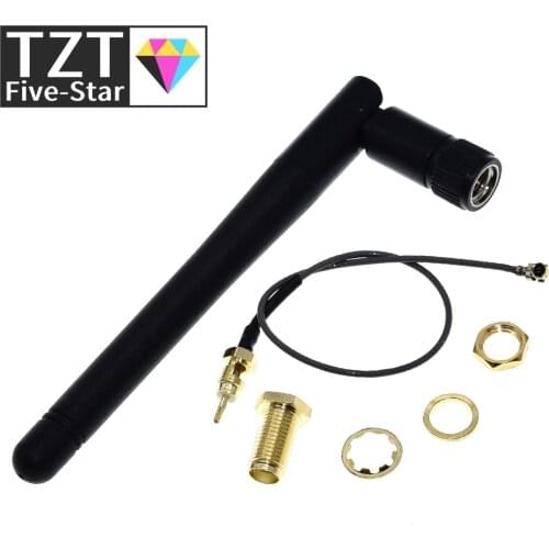 2.4GHz 3dBi WiFi 2.4g Antenna Aerial RP-SMA Male wireless router+ 17cm PCI U.FL IPX to RP SMA Male Pigtail Cable ESP8266 ESP32