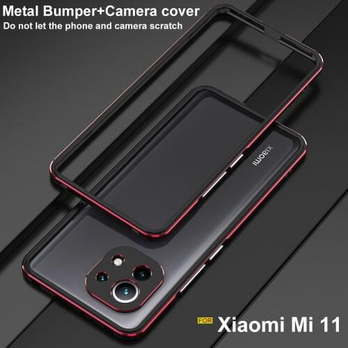 For Xiaomi Mi 11 case Luxury Original Aluminum Metal Bumper case For Xiaomi 11 camera lens protector cover Mi11 case Metal Frame