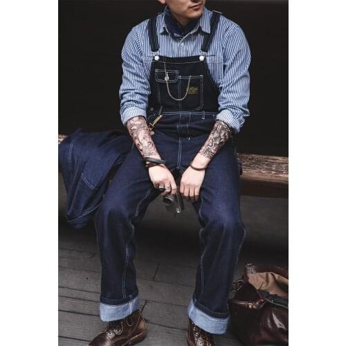 Firmranch Men/Women Jeans For Men 2021 Retro Primary Denim Jeans Amekaji Work Suspenders American Vintage Jeans Homme Original