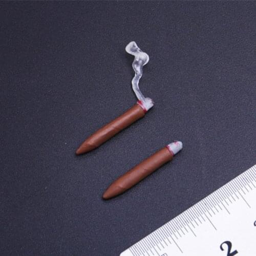 1:6 Scale Cigar Two burning smoke Cigar Model Figure Fit for 12" Body Action Figures Doll Toys Accessories
