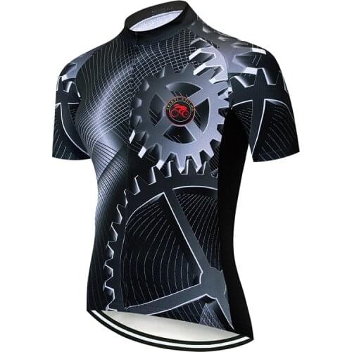 TELEYI Cycling Jersey Men Gear Bike Team Biking Jersey Ropa Ciclismo Maillot Summer Short Sleeve Bicycle Clothing Shirts Top