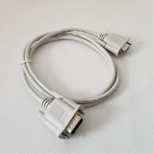 DB9 RS232 9Pin COM Data Extension Cable Male to Female Panel Mount Wire with Screws White 1.5M