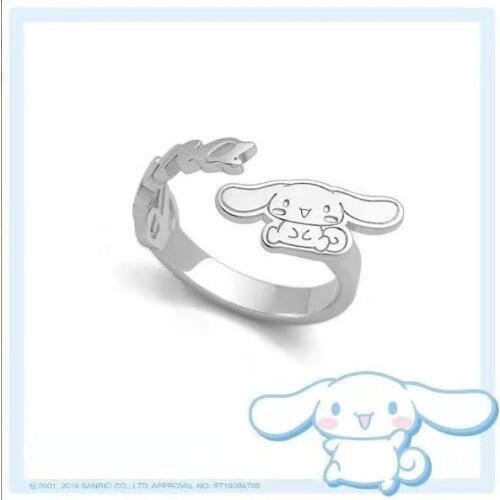 2021 New Korea Fashion Cute Anime Ring for Woman Cinn Dog Cartoon Ring Sweet Fashion Ring Open To Adjust Jewelry Wholesale