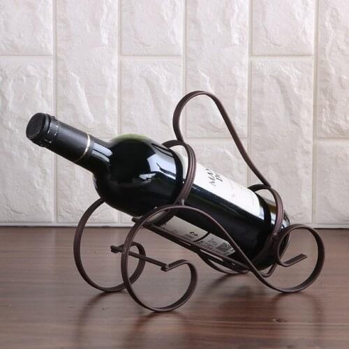Creative S-shaped Portable Wine Rack Retro Nordic Style Red Wine Glass Bottle Holder Wrought Iron Racks Home Window Decoration