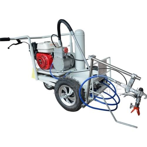 Road Marking Machine Hand Push Small High Pressure 3300PSI Manual Cold Spray Paint Road Highway Marking Line Drawing Locomotive