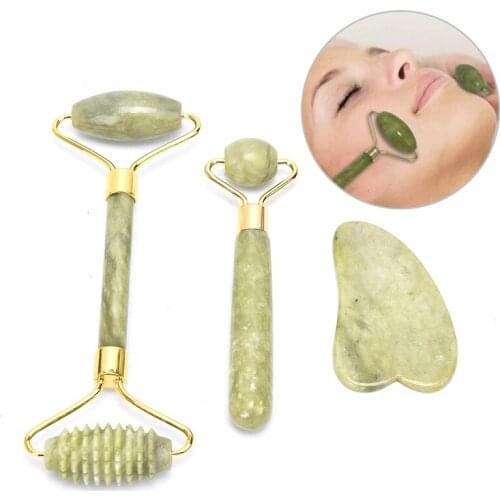 Massager For Face Jade Roller Facial Skin Care Tools Natural Gouache Scraper Body Back Beauty Slimming Massagers Roller