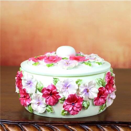 Jewelry Retro Carrying Ceramic Metal Casket Gift Package Jewelry Ring Earring Gift Box Case organizer Storage Box