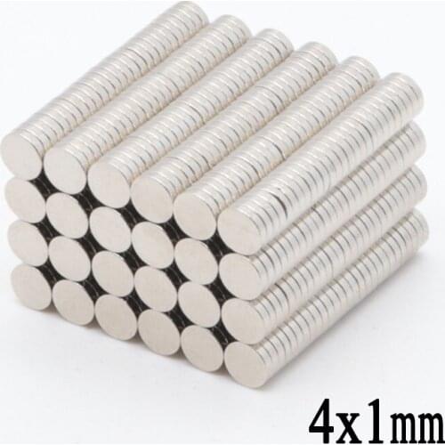 500 piece 4mm x 1mm neodymium magnet mini small disc magnetic material NdFeB magnet magnet magnetic strong magnetic 4X1mm