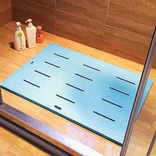 Eovna Non-slip Bath Mats Bathroom Square PVC Bathmats Home Kitchen Floor Mats for Toilet Bathroom Carpet Shower Mat Bath Rug