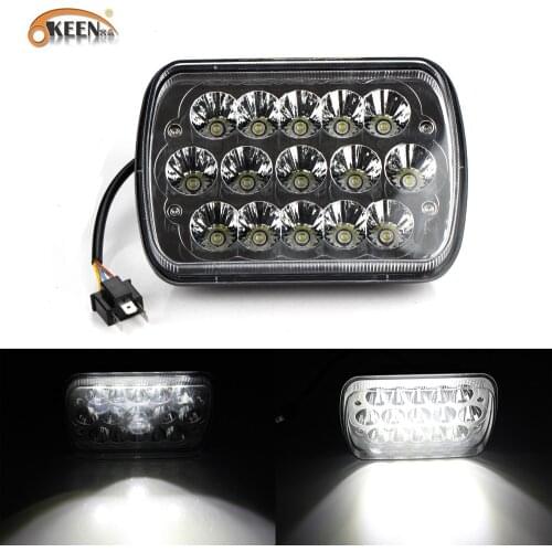 OKEEN Super Bright Rectangular Sealed High Low Beam 105W 5X7" LED Headlight DRL For Chevrolet Jeep Cherokee XJ Ford LED Headlamp