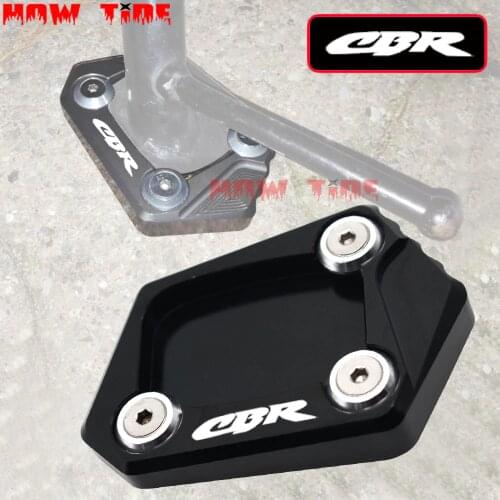 CNC Kickstand Side Stand Pad For Honda CBR250F CBR250R CBR300R CBR500R CBR600F CBR650F CBR600RR CBR1000RR