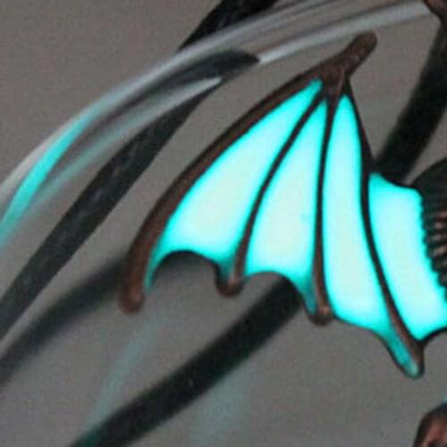 Dragon GLOW in the DARK Punk Luminous Dragon Pendants & Necklaces dragon amulet Sweater Chain Christmas Gift ancient