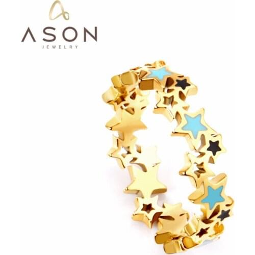 Hot Jewelry Heart Star Moon Top 316L Stainless Steel Ring Gold Rings Set for Women Men Girls Child Wedding Engagement Ring