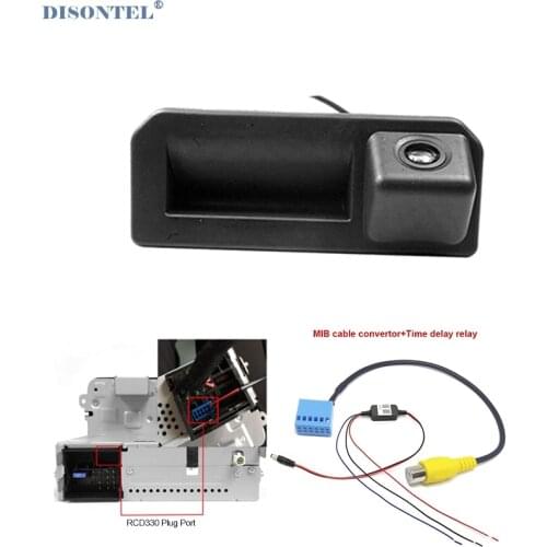 RCD330 CCD Car Trunk Handle Rearview Camera For Audi VW MIB Stereo Audi Q2 A5 Q5 VW Passat Bora 2018-2019