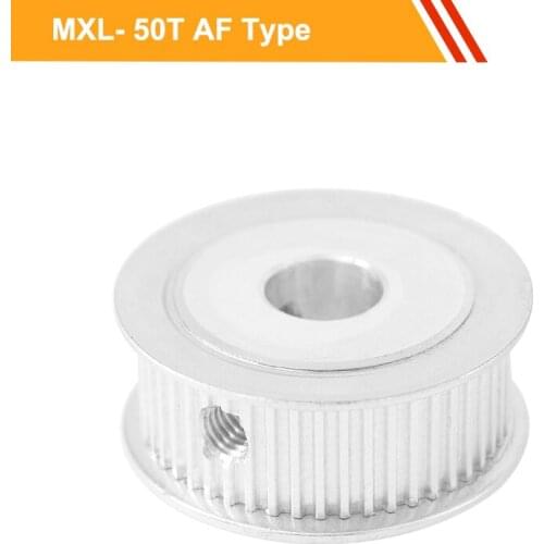 MXL 50T Timing Belt Pulley 7mm/11mm Belt Width MXL Type Aluminium Pulley Wheel 6/6.35/8/10/12/17/19mm Bore Tooth Belt Pulley