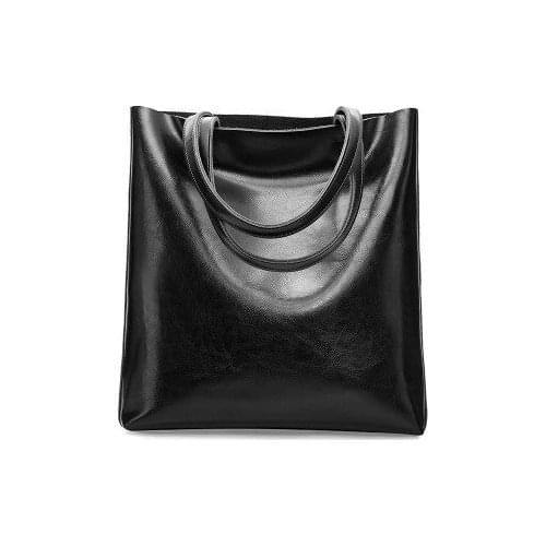 100%Genuine Leather Big Cow Leather Shoulder Bag Ladies Bags for Women Famous Brand Designer Handbag Female Fashion Hand Bags