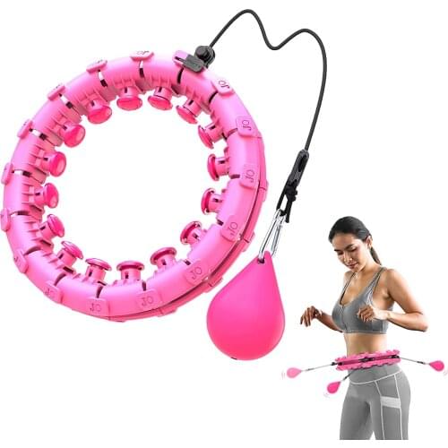 24 section Smart Easy Sport Hoops Weighted Hoola Hoops Detachable Thin Waist Loss Weights Fitness Massage Hoops Gym Equipment