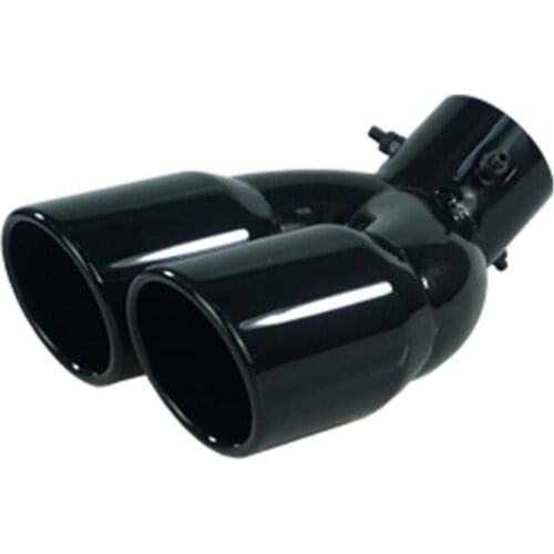 Universal Car Inlet Double-Barrel Rear Exhaust Tip Tail Pipe Muffler Outlet Stainless Steel Car Accessories