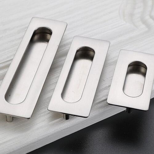 1Pc Embedded Sliding Door Handles Hidden Invisible Cupboard Wardrobe Cabinet Push / Pull Handles Door Hardware