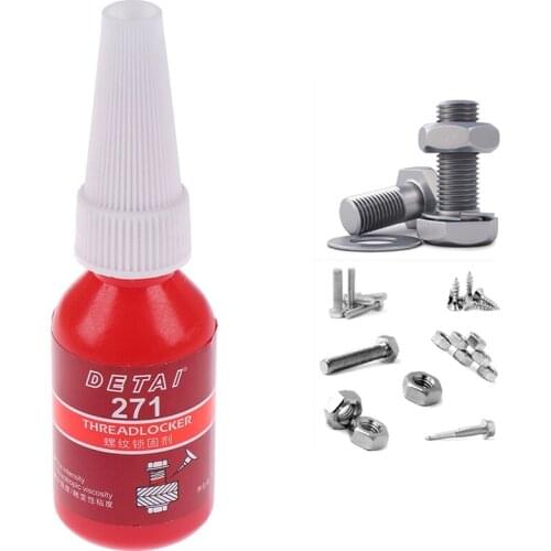 1Pcs High Strength 10ml 271 Glue Threadlocker Anaerobic Adhesive Glue Anti-Corrosion Thread Locker Retainer Screw Locking Glue