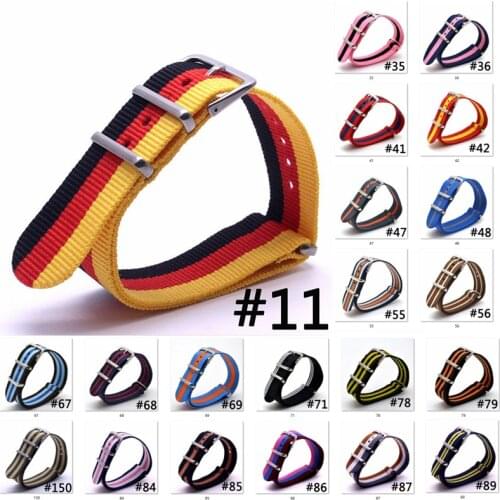 16mm 18mm 20mm 22mm 24mm Army Sports Nato Strap Fabric Nylon Watchband Buckle Belt Replace DW Watch Bands Colorful Rainbow Band