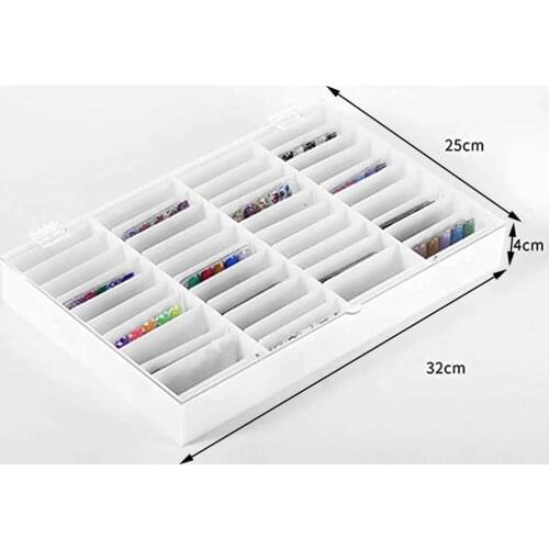 44-Grid Nail Art Display Box Fake Nail Tips Container Storage Case Organizer