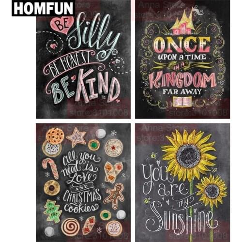 HOMFUN Full Square/Round Drill 5D DIY Diamond Painting "Cartoon hand painted" 3D Embroidery Cross Stitch 5D Rhinestone Decor