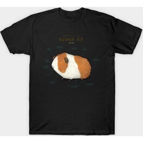 Anatomy of A Guinea Pig Funny Animal Pets Lovers Gift T-Shirt. Summer Cotton Short Sleeve O-Neck Mens T Shirt New S-3XL