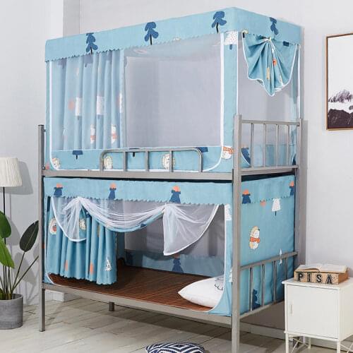 Anti-Mosquito Bed Curtain Three-door Student Bunk Bed Mosquito Net Dormoitory Child Bed Tent