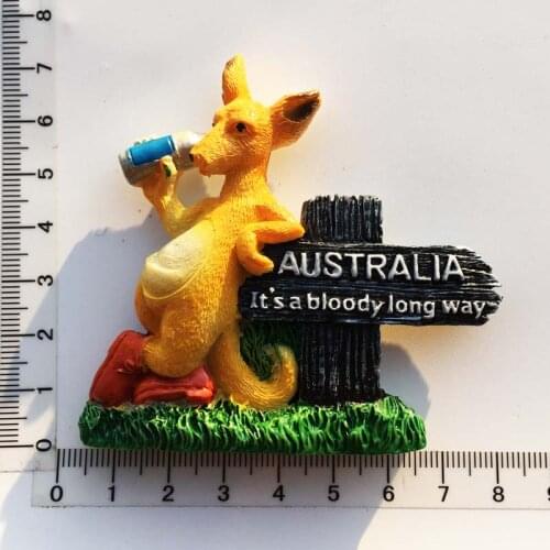 Australia Creative Travel Souvenir Stereo Kangaroo Pile Stone Magnet Fridge