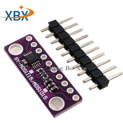 Free Shipping 2PCS I2C ADS1115 ADS1015 16 Bit ADC 4 channel Module with Programmable Gain Amplifier 2.0V to 5.5V RPi