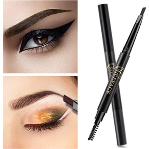 Double Head Automatic Eyebrow Enhancer Pencil Makeup Waterproof Permanent Eyes Brow Cosmetic Pen With Eyebrow Brush NICEFACE