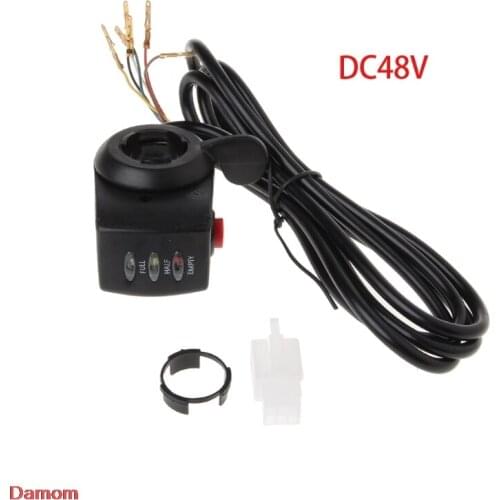 E-bike 48V E-Bicycle Thumb Throttle Handle Bar Grip Gas Twist Throttle Electric Scooter