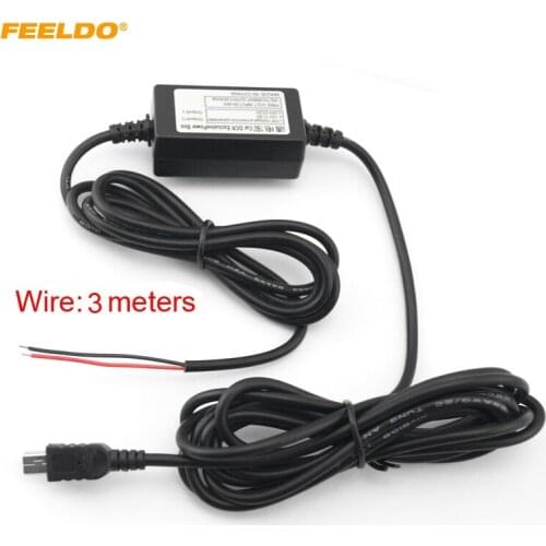 FEELDO 12v switch 5V buck tachograph dedicated line modification for Car DVR GPS Navigator #HQ5505